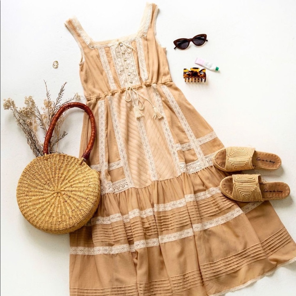 Spell Cinder Midi Dress in Nude - Picture 15 of 16